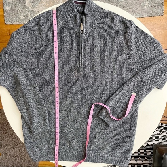 Ted Baker London Lohas Half Zip Pullover Sweater Gray Size 5 US Men’s Size XL - Picture 2 of 8